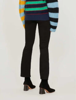 FRAME Le Crop Mini Boot Flared Mid-rise Jeans -Sweaty Bety Clothing Shop 1057 3005669 LCMB403 FILMNOIR ALT02