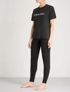 Calvin Klein Logo-print Cotton-jersey T-shirt 11 Calvin Klein Logo-print Cotton-jersey T-shirt -Sweaty Bety Clothing Shop 109 3003262 000QS6105E001 BLACK ALT01