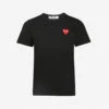 Comme Des Garçons Play Heart Logo-embroidered Cotton-jersey T-shirt
