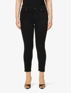 GOOD AMERICAN Good Legs Crop Skinny High-rise Jeans -Sweaty Bety Clothing Shop 150 3005368 GAGLC403BLACK BLACK001 ALT02