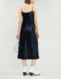 Vince Sleeveless Satin Slip Midi Dress -Sweaty Bety Clothing Shop 197 3004397 VR68551013 COASTAL ALT02