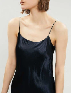 Vince Sleeveless Satin Slip Midi Dress -Sweaty Bety Clothing Shop 197 3004397 VR68551013 COASTAL ALT03