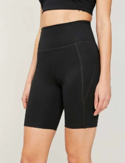 Girlfriend Collective High-rise Stretch-jersey Cycling Shorts -Sweaty Bety Clothing Shop R00037925 BLACK ALT03