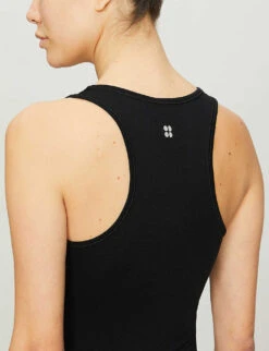 Sweaty Betty Athlete Seamless Stretch-jersey Top -Sweaty Bety Clothing Shop R00091293 BLACK ALT03