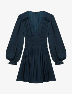 Maje Rianne Satin Mini Dress