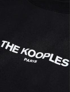 THE KOOPLES Brand-print Cotton-jersey T-shirt -Sweaty Bety Clothing Shop R03638707 BLA01 ALT05