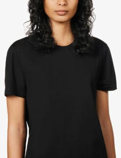 Joseph Round Neck Cotton T-shirt -Sweaty Bety Clothing Shop R03653769 BLACK ALT04