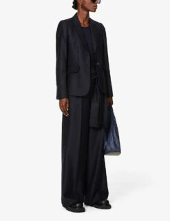 Joseph Round-neck Fine Merino-wool Jumper -Sweaty Bety Clothing Shop R03658528 NAVY ALT01