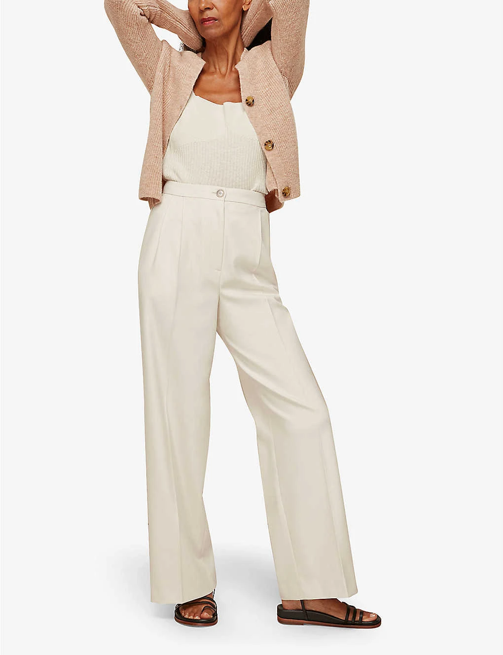 Whistles Ribbed Stretch-woven Cardigan 4 Whistles Ribbed Stretch-woven Cardigan - Image 2