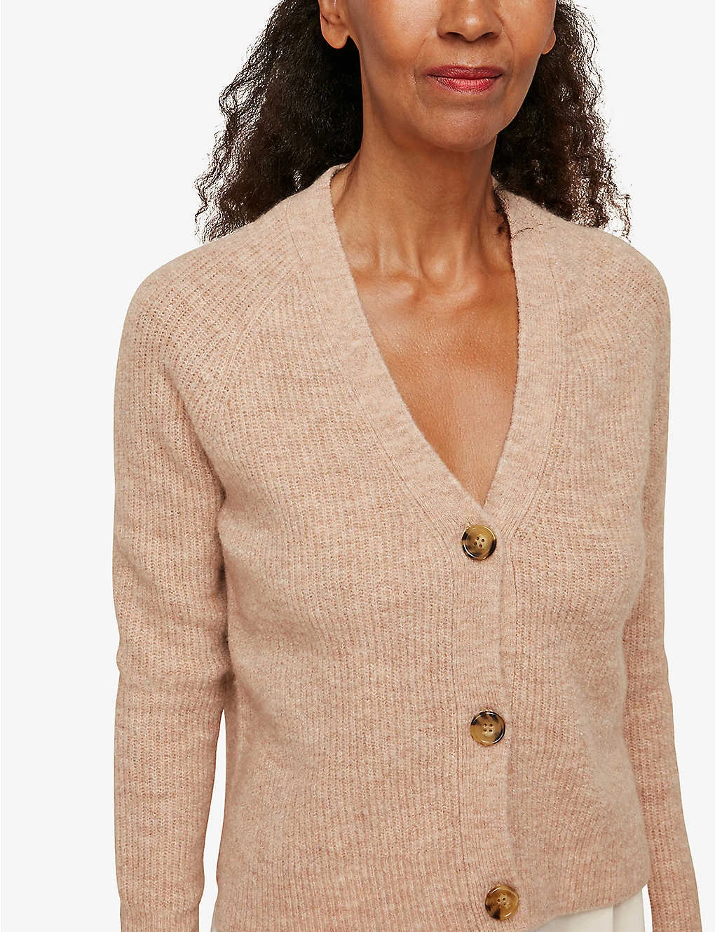 Whistles Ribbed Stretch-woven Cardigan 6 Whistles Ribbed Stretch-woven Cardigan - Image 4