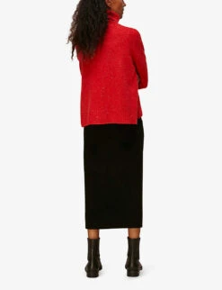 Whistles Roll-neck Wool Jumper -Sweaty Bety Clothing Shop R03701710 REDMULTI ALT02