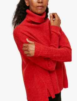 Whistles Roll-neck Wool Jumper -Sweaty Bety Clothing Shop R03701710 REDMULTI ALT03