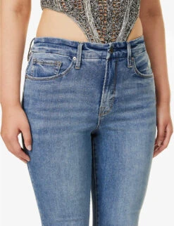 GOOD AMERICAN Good Legs Crop Skinny High-rise Stretch-denim Jeans -Sweaty Bety Clothing Shop R03717218 BLUE261 ALT04