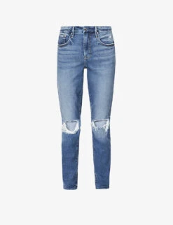 GOOD AMERICAN Good Legs Crop Skinny High-rise Stretch-denim Jeans