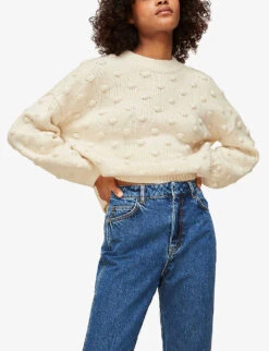 Whistles Authentic Slim-leg High-rise Cropped Organic-denim Jeans -Sweaty Bety Clothing Shop R03731068 BLUE ALT04