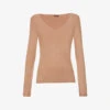 Joseph V-neck Silk-blend Jumper -Sweaty Bety Clothing Shop R03731167 CAMEL ALT10
