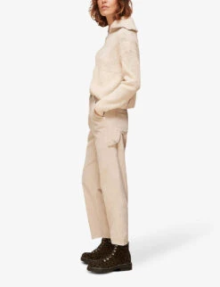 Whistles Tapered Mid-rise Corduroy Jeans -Sweaty Bety Clothing Shop R03733631 CREAM ALT05