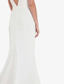 Whistles Billie V-neck Woven Wedding Dress -Sweaty Bety Clothing Shop R03742965 CREAM ALT06