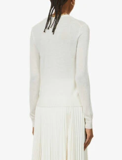 Joseph Cashair Round-neck Cashmere Cardigan -Sweaty Bety Clothing Shop R03750629 IVORY ALT03