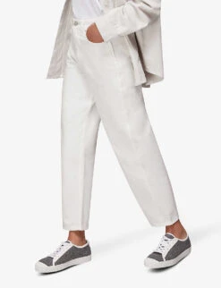 Whistles Authentic Barrel-leg High-rise Jeans -Sweaty Bety Clothing Shop R03755459 WHITE ALT03