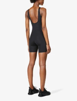 Girlfriend Collective Bike Scoop-neck Recycled Polyester-blend Unitard -Sweaty Bety Clothing Shop R03756272 BLACK ALT03