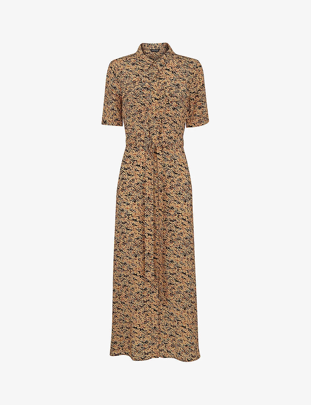 Whistles Bark-print Short-sleeved Midi Shirt Dress 3 Whistles Bark-print Short-sleeved Midi Shirt Dress