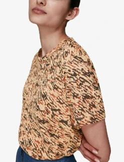 Whistles Ultimate Graphic-print Linen T-shirt -Sweaty Bety Clothing Shop R03780626 MULTICOLOURED ALT03