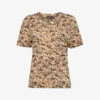 Whistles Ultimate Graphic-print Linen T-shirt