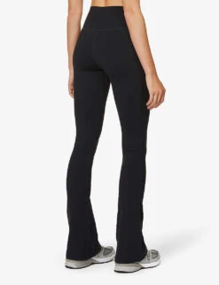 Raquel Flared High-rise Stretch-woven Leggings -Sweaty Bety Clothing Shop R03780861 BLACK ALT03