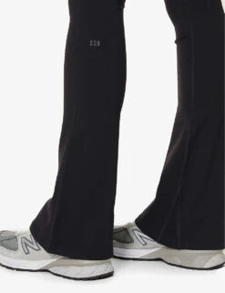 Raquel Flared High-rise Stretch-woven Leggings -Sweaty Bety Clothing Shop R03780861 BLACK ALT04