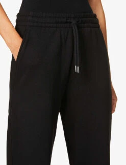 Dries Van Noten Straight-leg Mid-rise Cotton-jersey Jogging Bottoms -Sweaty Bety Clothing Shop R03783256 BLA ALT04