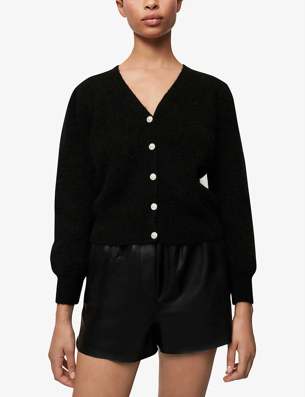 Maje Mistral Embellished Knitted Cardigan 4 Maje Mistral Embellished Knitted Cardigan - Image 2