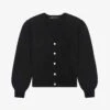 Maje Mistral Embellished Knitted Cardigan 2 Maje Mistral Embellished Knitted Cardigan -Sweaty Bety Clothing Shop R03787361 NOIRGRIS M