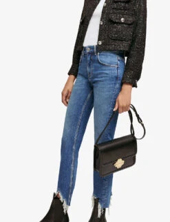 Maje Pachabfran Straight-leg Mid-rise Stretch-denim Jeans -Sweaty Bety Clothing Shop R03787382 BLEUS ALT02