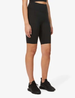 Ultimate Fitted High-rise Stretch-jersey Bike Shorts -Sweaty Bety Clothing Shop R03812461 BLACK ALT02