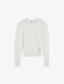 Ted Baker Pyiton Pleated-shoulder Knitted Sweater