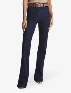 Reiss Beau Skinny Flared High-rise Stretch-denim Jeans -Sweaty Bety Clothing Shop R03837107 DARKINDIGO ALT02
