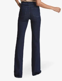 Reiss Beau Skinny Flared High-rise Stretch-denim Jeans -Sweaty Bety Clothing Shop R03837107 DARKINDIGO ALT03