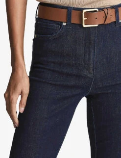 Reiss Beau Skinny Flared High-rise Stretch-denim Jeans -Sweaty Bety Clothing Shop R03837107 DARKINDIGO ALT04