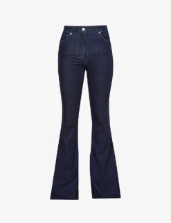 Reiss Beau Skinny Flared High-rise Stretch-denim Jeans