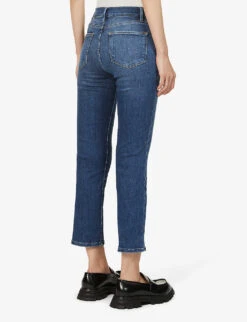 FRAME Le High Straight High-rise Slim-fit Cotton-twill Jeans -Sweaty Bety Clothing Shop R03850667 BESTIA ALT03