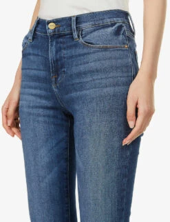 FRAME Le High Straight High-rise Slim-fit Cotton-twill Jeans -Sweaty Bety Clothing Shop R03850667 BESTIA ALT04
