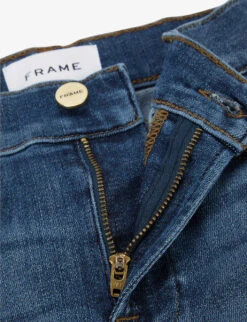 FRAME Le High Straight High-rise Slim-fit Cotton-twill Jeans -Sweaty Bety Clothing Shop R03850667 BESTIA ALT06