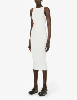 Billie Cut-out Knitted Midi Dress -Sweaty Bety Clothing Shop R03853932 CREAM ALT02