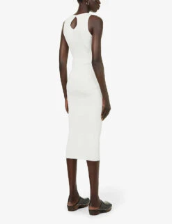 Billie Cut-out Knitted Midi Dress -Sweaty Bety Clothing Shop R03853932 CREAM ALT03