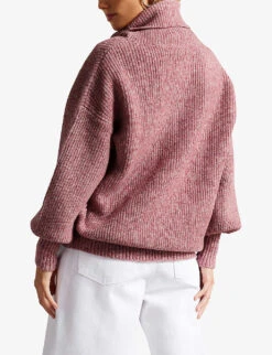 Ted Baker Cchloe High-neck Wool-blend Jumper -Sweaty Bety Clothing Shop R03862229 PLPINK ALT03