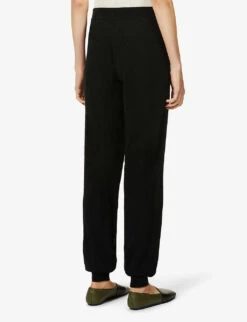 Hotoveli Tapered Mid-rise Cashmere Jogging Bottoms -Sweaty Bety Clothing Shop R03866824 BLACK ALT03