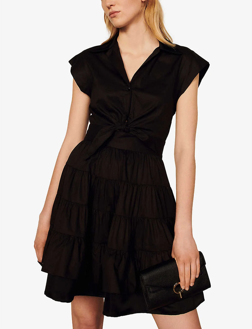 Sandro Fifi Ruffled Cotton Mini Dress 5 Sandro Fifi Ruffled Cotton Mini Dress - Image 3