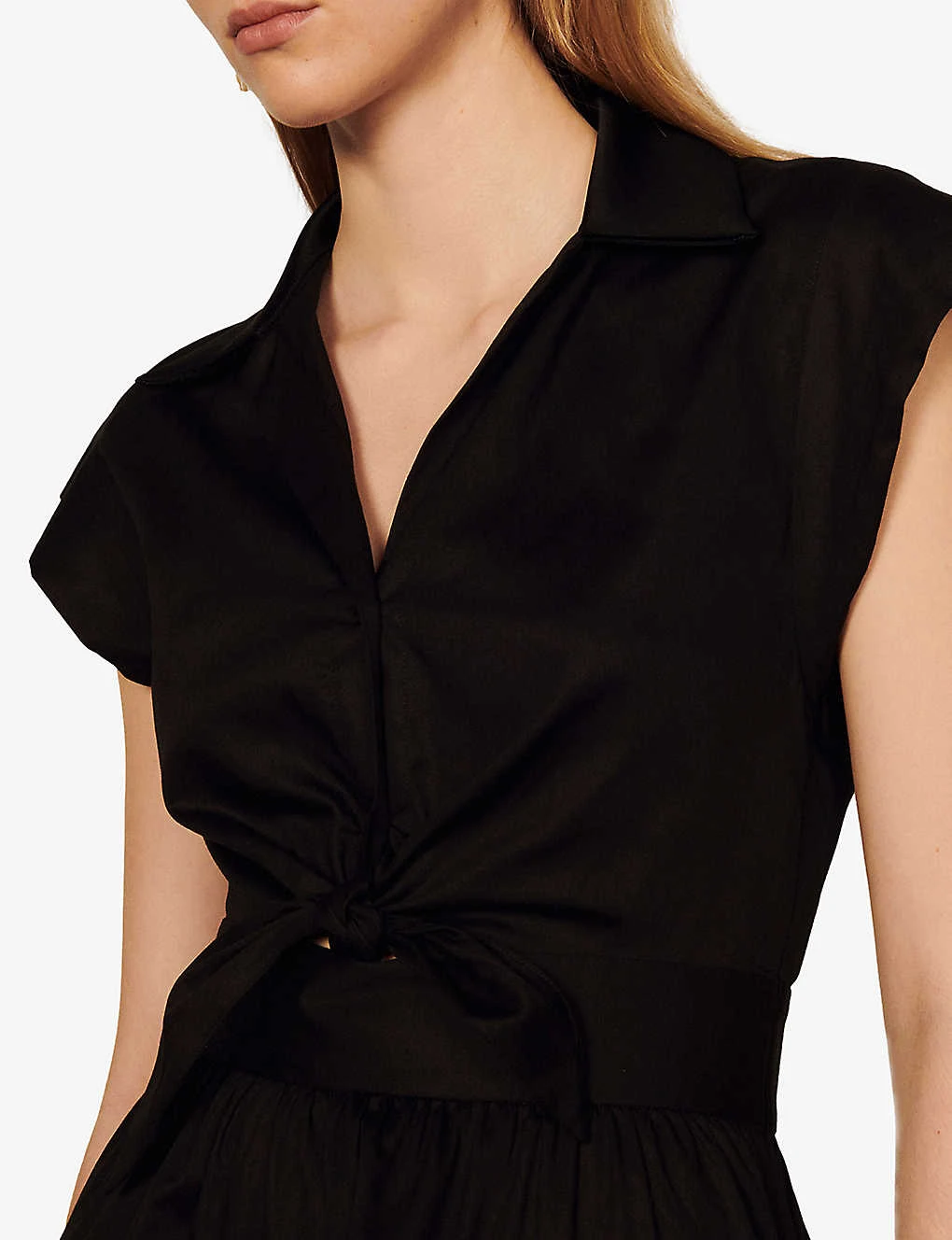 Sandro Fifi Ruffled Cotton Mini Dress 7 Sandro Fifi Ruffled Cotton Mini Dress - Image 5