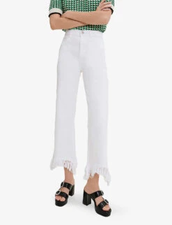 Maje Pavot Relaxed-fit Wide High-rise Stretch-denim Jeans -Sweaty Bety Clothing Shop R03879065 BLANC ALT02